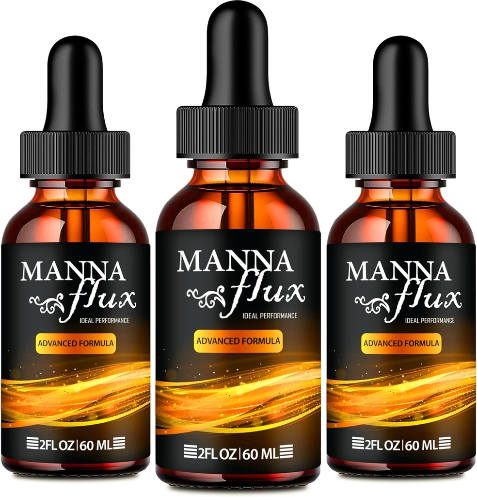 Manna flux gouttes, Mannaflux supplément de soutien gouttes liquides - Force maximale, Manna Flux gouttes santé et bien-être, Mannaflux Toutes les formules naturelles, Manna Flux gouttes liquides Avis (3 Pack)