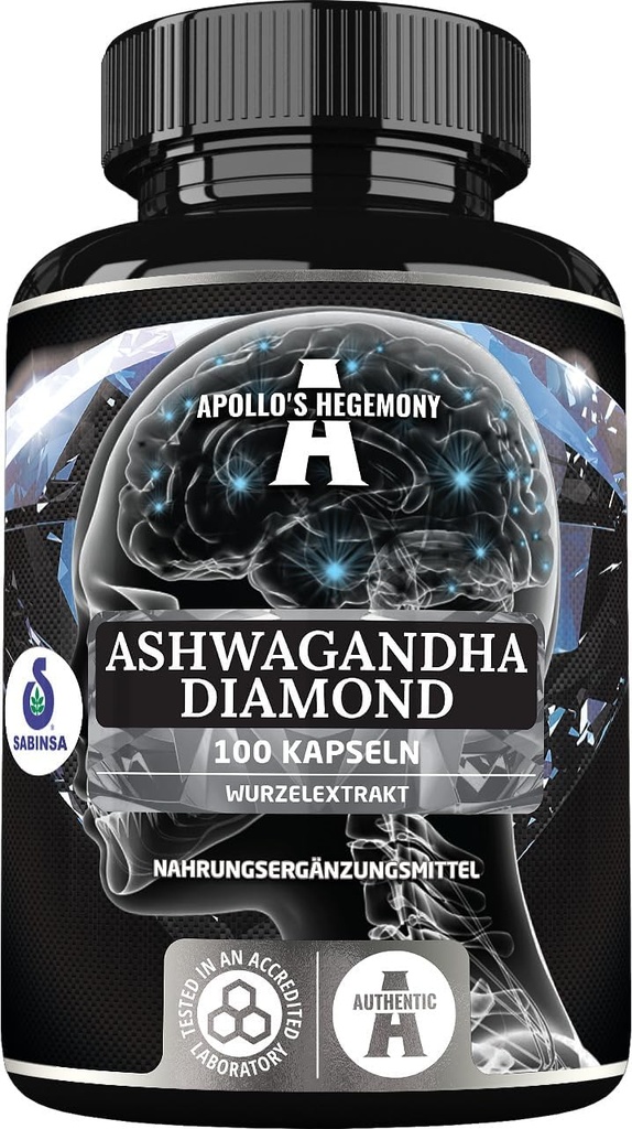 APOLLO'S HEGEMONY Ashwagandha Extrait 568 mg par comprimé, 100 comprimés végétaliens, 400 portions par paquet, Withania somnifera Extrait contient 7% avecanolides, soutien mémoire et concentration