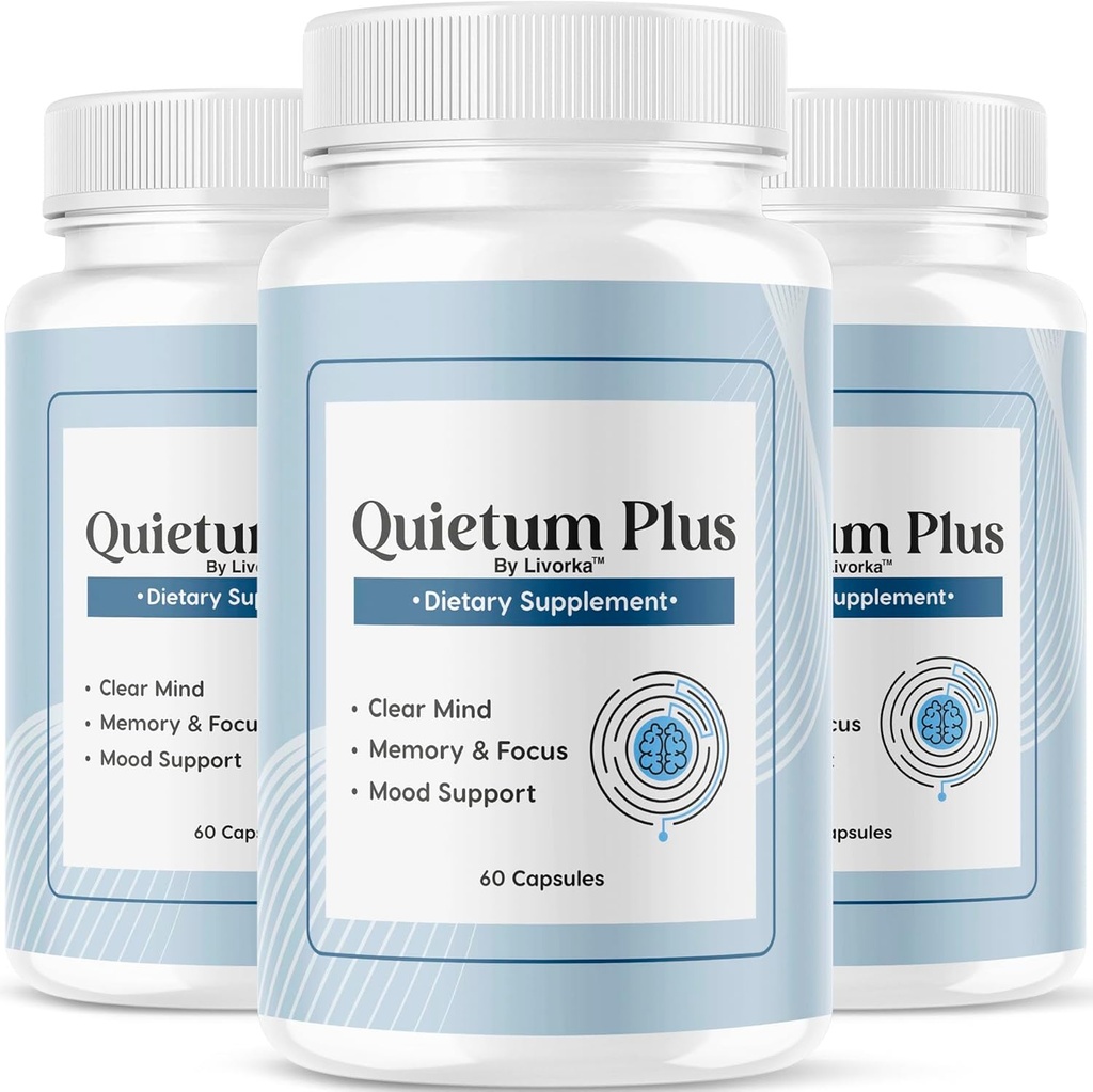(3 Pack) Quietum Plus - Formule de supplément officiel Quietum Plus, Original Quietum Plus Avis, Toutes les formules naturelles QuietumPlus pour une oreille saine, 180 capsules pendant 3 mois