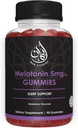 Halal Mélatonine Gummées 2,5 mg - 5 mg Dormez et dormez avec un soutien naturel, végétarien, sans OGM, sans gluten, sans gélatine, pour les adultes, les hommes et les femmes 45-90 portions
