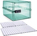 Lockabox OneTM Light Medi Green & Tablet Pack Bundle (boîte verrouillable pour la nourriture, les médicaments, la technologie et la sécurité à domicile avec étagères amovibles et inserts de base)