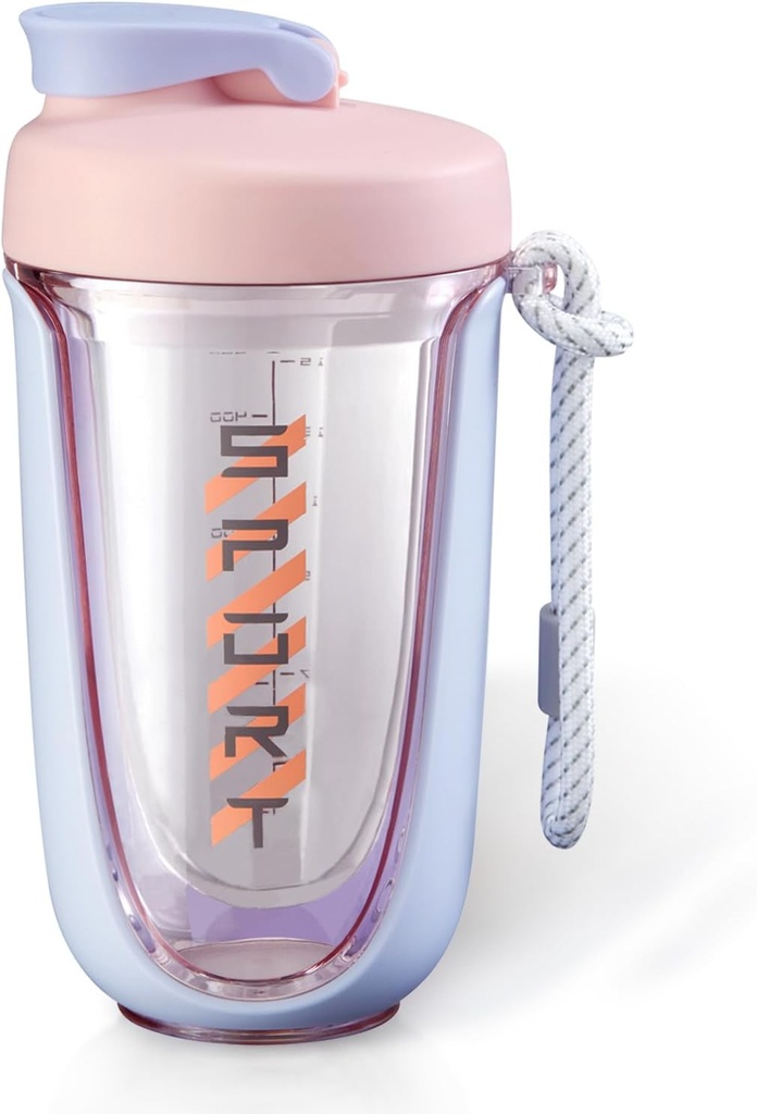 tasses de shaker pour shakes protéiniques 20 oz bouteille de shaker protéinique, fuite de la preuve, le shaker parfait pour le gymnase, bouteille de pré-entraînement, tasse de shaker de queue, supplément perte de poids Shakes