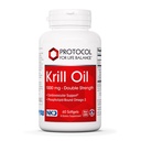 PROTOCOLE POUR LA BALANCE VIE Huile de krill 1000mg - Supplément d'huile de krill extra-résistance - DHA et EPA - avec l'astaxanthine - Soutien du cœur, du cerveau, des articulations - Non-OGM et Halal - 60 Softgels