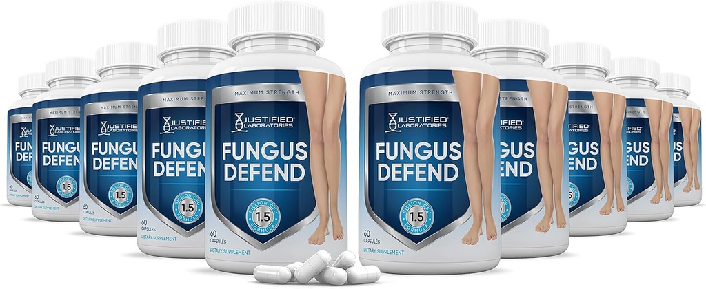Laboratoires justifiés (10 Pack) Fongus Défendre les pilules 1,5 milliard CFU Probiotique 600 Capsules