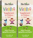 HERBION Naturals Vitality Supplement for Children, Promotes Growth and Appetite, Relieves Fatigue, Improves Mental & Physical Performance, for Kids 1 Year & Above, 5 Fl Oz (Pack of 2)