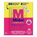 Midol Complete On The Go Caplets with Acetaminophen for Menstrual Symptom Relief, Period Cramp et Menstrual Pain Relief, 50 Compte (25 Pouches de 2)