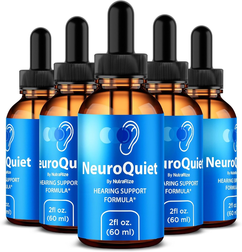 (5 Pack) NeuroQuiet Drops – Official Hearing Support Formula with All-Natural Ingredients to Help Maintain Ear Wellness, Premium Gotas Review (150 Servings)
