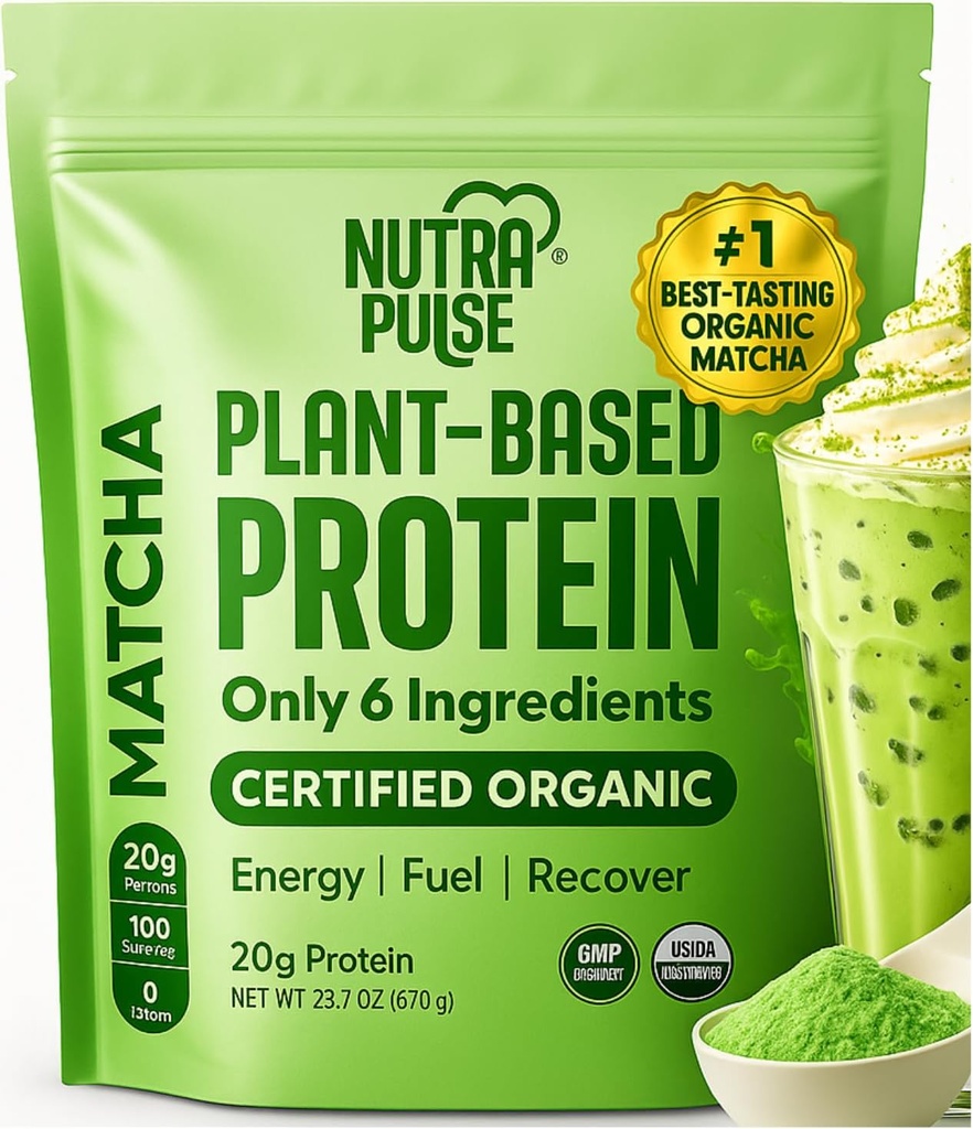 Poudre de protéines végétaliennes – 20g Protéines végétales organiques – Faible teneur en glucides, sans gluten, sans soja, sans lait – Pas de sucre, sans édulcorants artificiels – Smoothie, cuisson au four et amical – 1 paquet