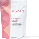 Supplément de poudre de collagène MIXHERS Supplement de 30 jours avec collagène marin, poudre de protéines, vitamine C et peptides Supplement pour la peau, les cheveux et les ongles pour les femmes