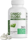 Bronson Ginkgo Biloba Support de la Force Extra Cerveau Fonction & Support Mémoire, 360 Capsules Végétariennes