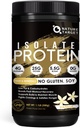 NATURE TARGET Isolate Whey Protein Powder Vanilla, 25g Protéine faible teneur en glucides sans sucre et sans gluten, 5,5g BCAA, riche en fibres et minéraux, 1,1 livre, 16 portions