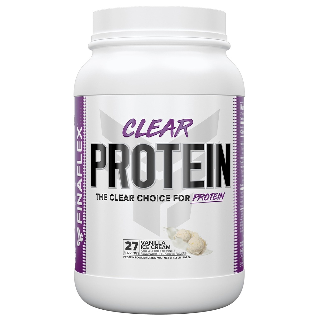 FINAFLEX Protéines claires, Vanille - 2 lb - Promotion de la performance musculaire et de la croissance - Le goût du milke - faible teneur en glucides, faible teneur en gras et sans gluten - 27 portions