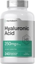 Horbäach Capsules d'acide hyaluronique : 250 mg 240 Nombre : Supplément sans OGM et sans gluten
