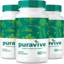 Rize labs (Pack of 3 Puravive WeightLoss Capsules, Exotic Rice Capsule Reviews, Weight Support BAT Levels, Detox & Cleanse, All-Natural Easy to Swallow Formula (180 capsules)