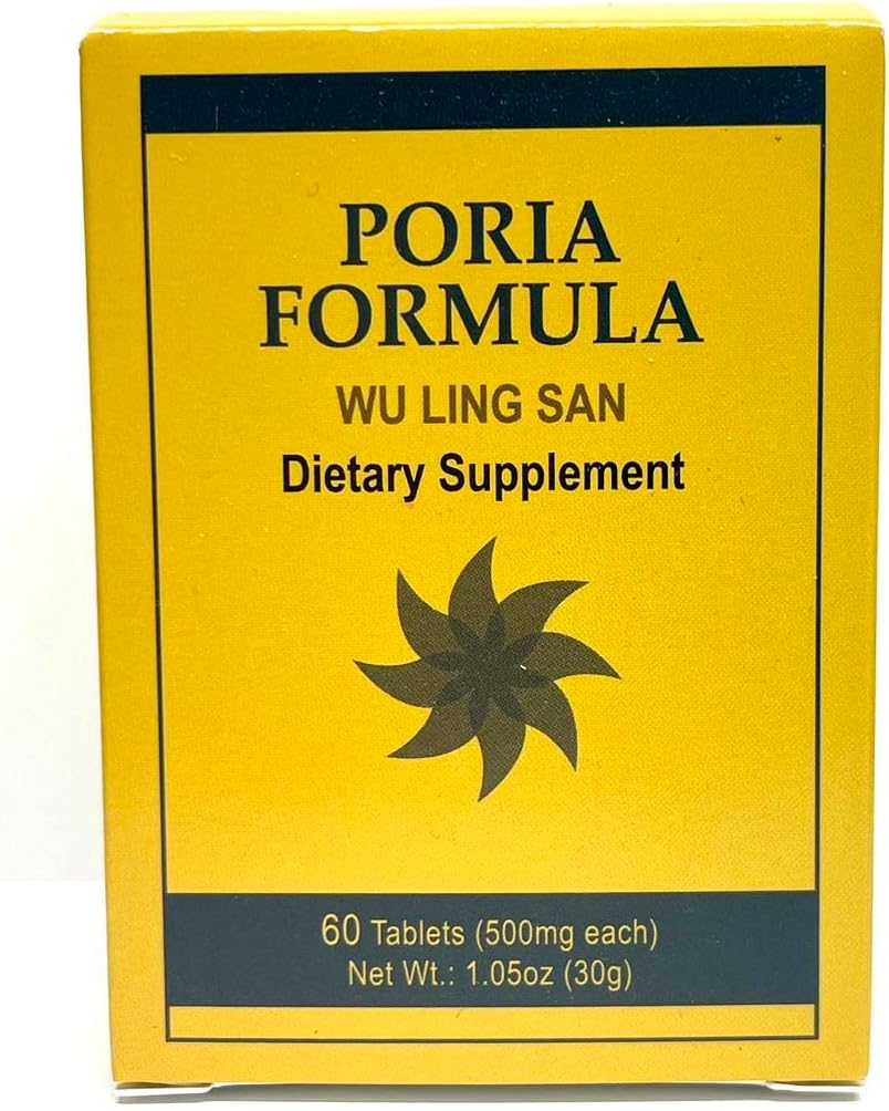 Poria Formula - Wu Ling San Herbal Supplément aide à promouvoir le système urinaire et renforce la rate 60 comprimés 500mg/chaque fabriqué aux États-Unis