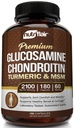 NutriFlair Glucosamine Chondroïtine Turmeric MSM Boswellia, 180 Capsules - Supplément Confort articulaire - Naturel & non-OGM - Pilules antioxydantes - Supports dos, genou, mains, articulations, cartilage