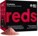 Superfood Reds Powder Packs - pour Immune Support et Mémoire I Reds Superfood Powder Antioxydants Mélange de polyphénols avec baie d'açai biologique, baie de Goji, grenade - 14 sachets