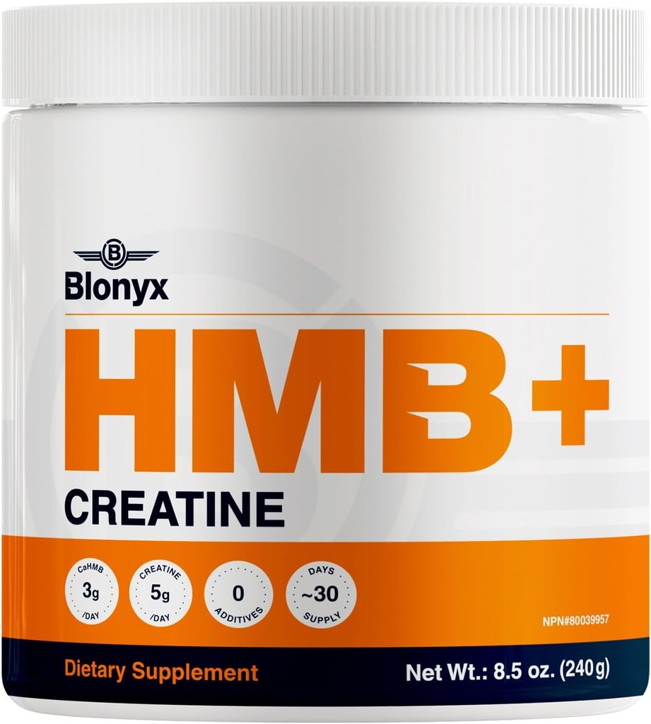 HMB + supplément créatine - 3g HMB quotidien pour la force, la puissance et la récupération accrues, idéal pour les athlètes de haute intensité, 30 jours d'approvisionnement
