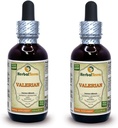 Valérien (Valeriana officinalis) Teinture, extrait liquide de racines séchées organiques (marque: HerbalTerra, fièrement fabriqué aux États-Unis) 2x2 fl.oz (2x60 ml)
