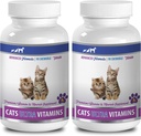 Gâteries de bien-être pour chats - Ultra Vitamines pour chats - Formule Minéraux et Vitamines Santé - Chews - Calcium pour chats - 2 bouteilles (180 gâteries)