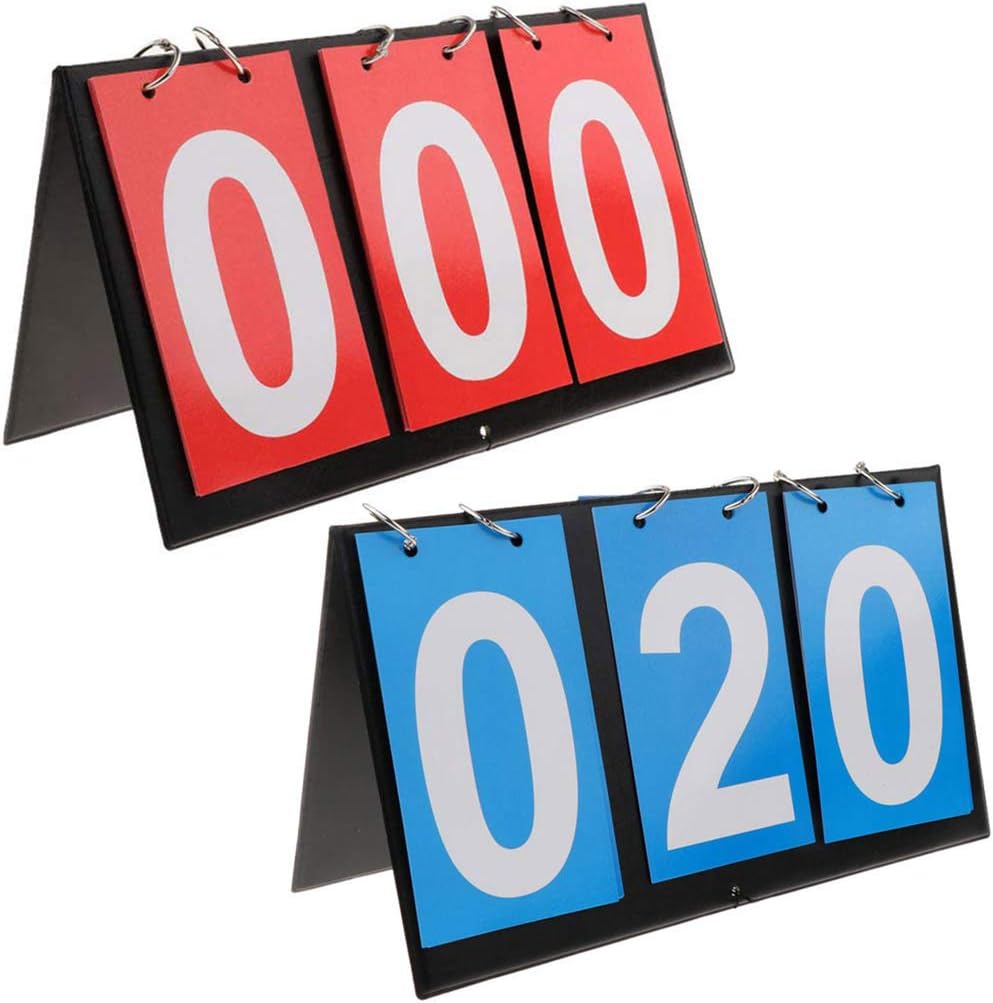 APORO Portable Table Top Scoreboard Flipper, Multi Sports Score Flip Scoreboard