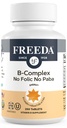 Complexe Freeda Vitamine B Non Folique Pas de PABA - Super B Complexe Casher Vitamine Supplément avec vitamine B1 Vitamine B2 Vitamine B3 Vitamine B5 Vitamine B6 Vit B12 - Vit B Complexe B pour les femmes et les hommes (250 Ct)