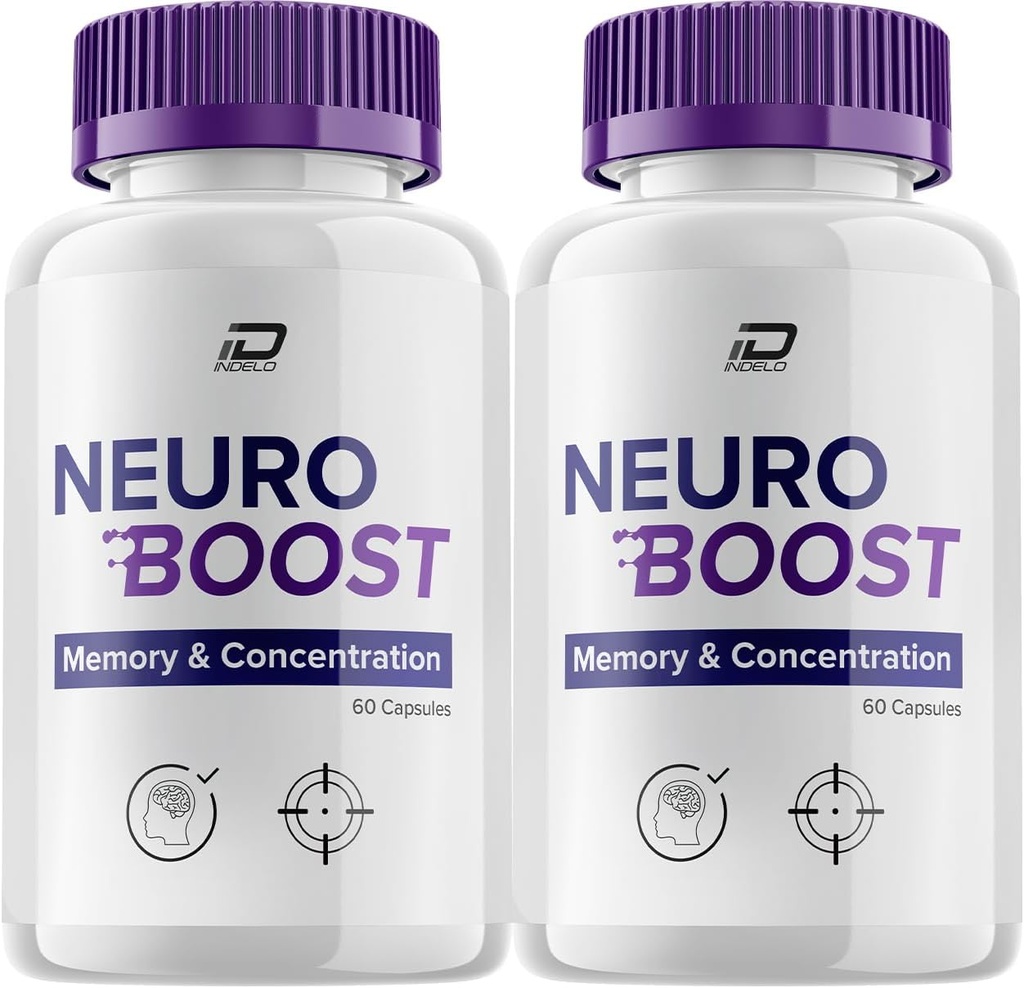Supplément Neuro Boost Focus, Neuro Boost IQ Memory Focus et soutien cognitif, Neuro Boost Pills Nootropic, Neuro Boost to Boost Memory, Neuro Boost Vitamine Reviews (2 Pack - 120 Capsules)