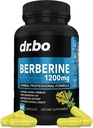 Berberine Supplément Capsules - 1200mg Berberine Supplément HCL pour un soutien métabolique sain - Complexe naturel Premium pour les femmes et les hommes, Suppléments de capsules de soutien pur - 60 pilules