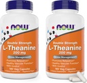 MAINTENANT Aliments L-Theanine, double concentration 200 mg par capsule - 180 gélules (paquet de 2) (360 capsules totales) - Enhanced with 100mg Inositol - Végétarien, Non-OGM - Lthéanine 200mg Supplément