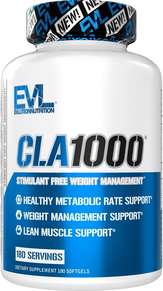 Acide linoléique conjugué pilules CLA - CLA 1000mg pilules alimentaires pour soutenir la perte de poids Fat Burning Muscle et plus rapide métabolisme - Stimulant-libre CLA 1000mg Safflower based Fat Loss pilules - 180