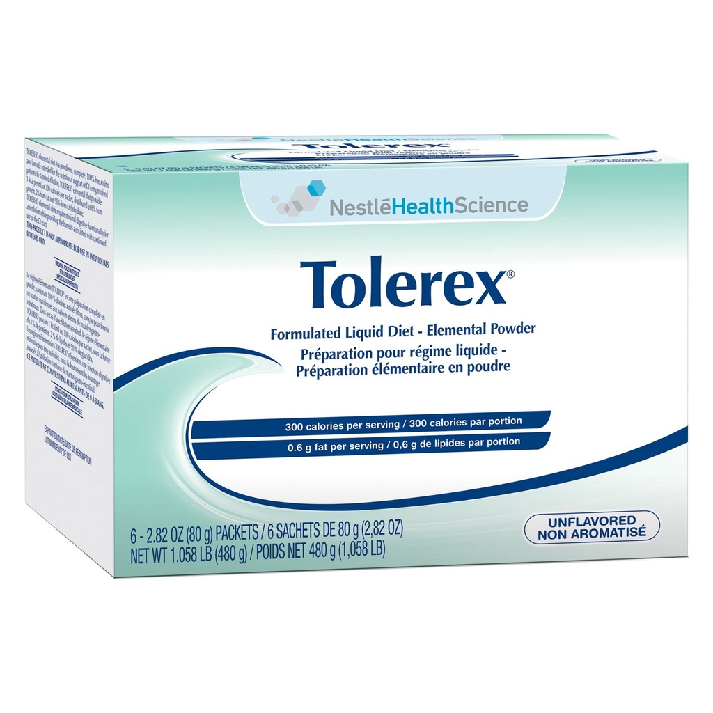 Tolerex-arôme Calories non aromatisées 300 / 300 ml Emballage 2,82 oz Packet - Boîte de 6