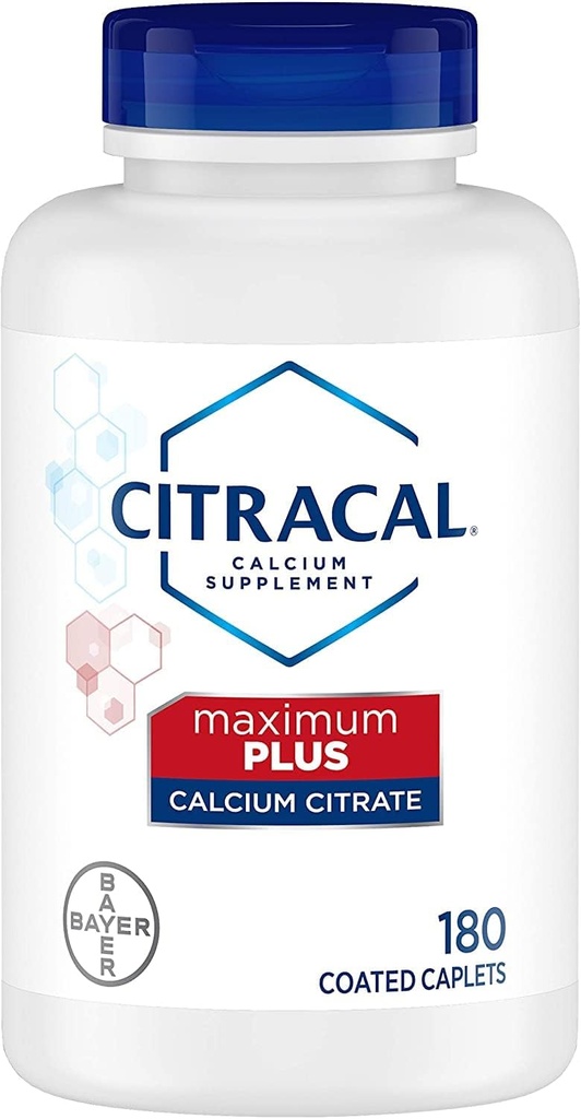 Citracal Calcium Citrate With Vitamin D Coated Caplets 180 Caplets (Pack of 2)
