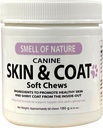 Supplément pour la peau et le manteau de chien Chews - Supplément pour la santé de la peau pour tous les âges et races - Promotion de la santé de la peau et du manteau lustreux - Riche en acides gras oméga et vitamines – 60 Chews