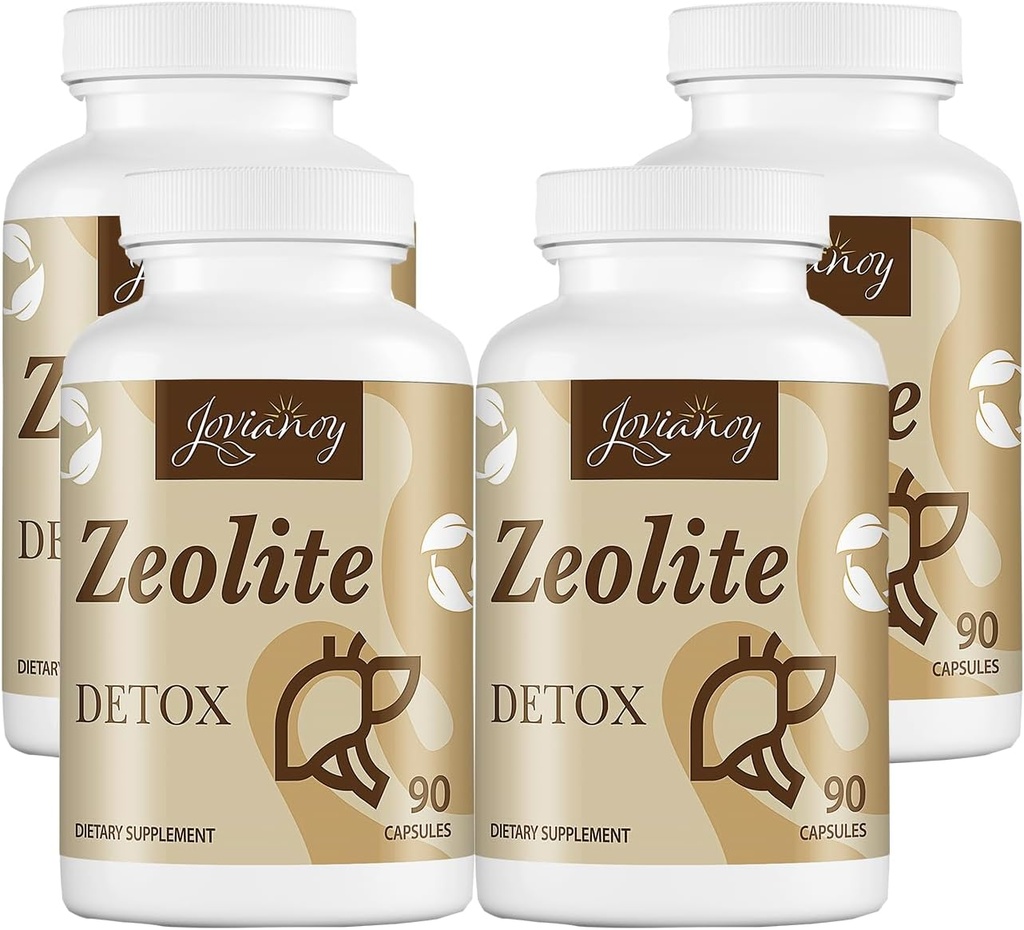 Capsules de désintoxication zéolite, Charbon actif biologique, Argile de bentonite, 1-2 μm Clinoptilolite, Absorption maximale, Nettoyez le corps complet du foie Gut pour les femmes Hommes, 360 capsules