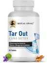 ROYAL SWAG Ayurvedic Lung Detox Comprimés(60 Comte) Végétarien, supplément à base de plantes fait avec des extraits naturels Tulsi, Mulethi, Vasava, Pippali et Turmeric.