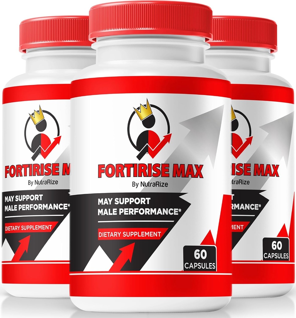 (3 Pack) Fortirise Max, Fortirise Max officielle pour les hommes - soutient les niveaux d'énergie et d'endurance, toute la formule naturelle pour soutenir la performance et la santé globale, Fortirise Max Pills Review (180 capsules)
