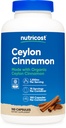 Cinnamon biologique Nutricost (Céylan cannelle) 1 200 mg portion, 150 capsules - sans gluten, non-OGM