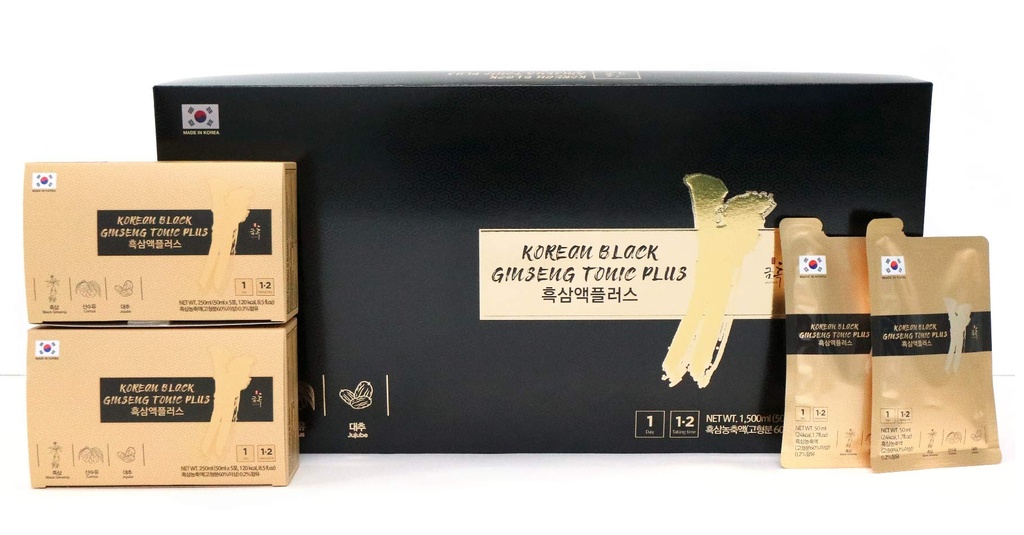 GeumHeuk tonic noir coréen Ginseng Plus - améliorer l'immunité, la performance en métal, l'endurance et l'énergie, hommes et femmes - 50ml X 30 Pouches