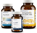 Métagène PhytoMulti sans fer - 60 comprimés, OmegaGenics EPA-DHA 1000-60 Softgels, D3 5000-120 Softgels