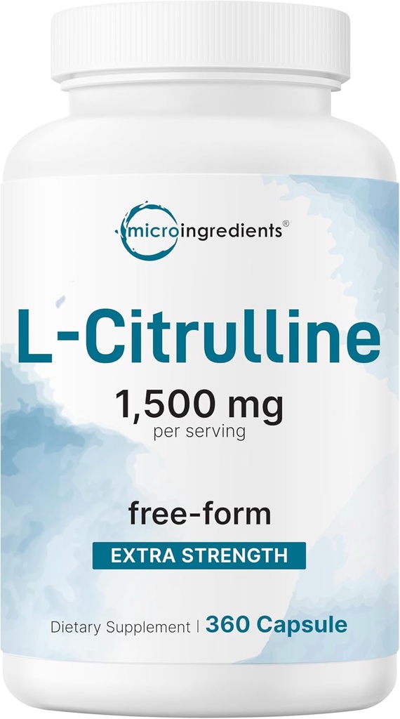 L Citrulline 1 500mg par portion, 360 Capsules.