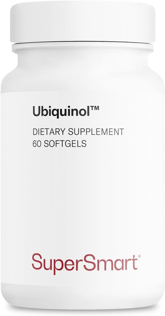 Supersmart Ubiquinol 200mg par jour (haute absorption) - Supplément Keneka CoQ10 breveté - Forme active de Coenzyme Q10.