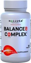 Hallusa Complexe Vitamine B naturelle avec Biotine, B12, B6, B5, B3, B2 – Énergie, métabolisme et soutien capillaire 60 comprimés – Supplément quotidien de complexe B avec acide folique, Inositol et Choline