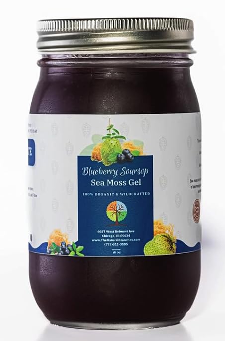 Gel de mousse de mer 16oz - Al Natural & Certified USDA Gel de mousse de mer biologique - Wildcrafted Sainte-Lucie Gel de mousse de mer - Fièrement fabriqué aux États-Unis