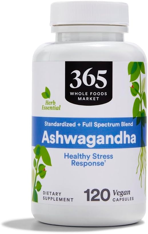 365 par Marché des aliments entiers, Ashwagandha, 120 CT