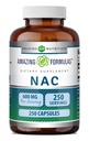 Formules étonnantes Supplément NAC (N-acétyl-L-Cysteine) 600 Mg par portion 250 Capsules (non-OGM) Sans gluten Fabriqué aux États-Unis