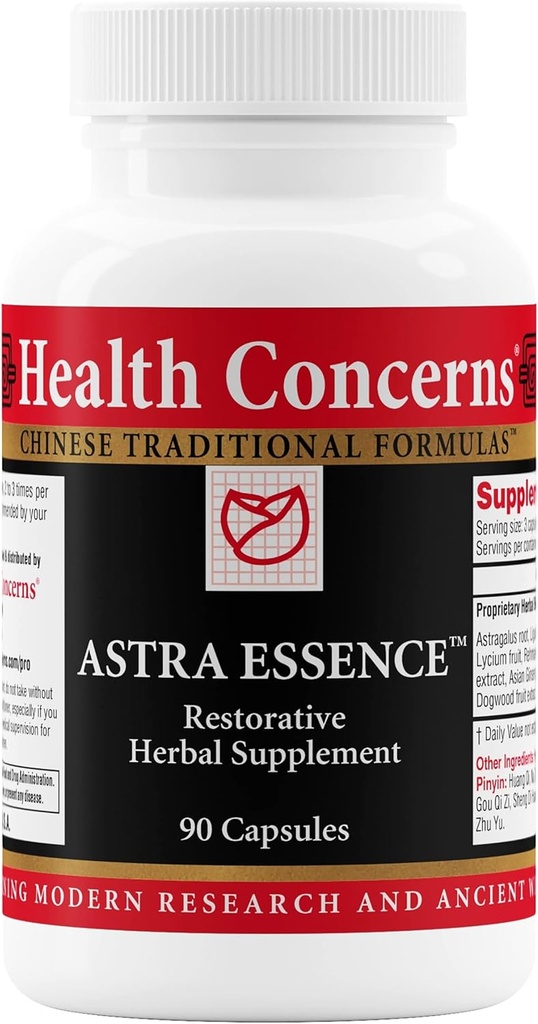 Préoccupations de santé Astra Essence – Supplément de soutien tonique à base de plantes – Médecine traditionnelle chinoise pour la vitalité, la mémoire, les vertiges, le vertigo, la récupération et le soutien immunitaire – 90 capsules