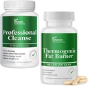 DR VITAMIN SOLUTIONS Professional Detox Cleanse et Thermogénique Fat Burner Bundle - 15 jours de nettoyage pour la gestion du poids, la santé des intestins et le dégel - 2-Pack de chaque