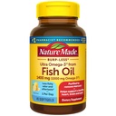 Nature Made Extra Strength Omega 3 Suppléments à l'huile de poisson, 1400mg, huile de poisson Omega 3 Suppléments comme esters d'éthyle pour le cœur en santé, cerveau, yeux, soutien de l'humeur, 45 Softgels, 45 jours d'approvisionnement