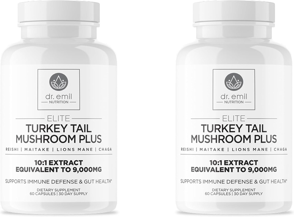 DR. EMIL NUTRIITION Elite Turkey Tail Mushroom Plus Twin Pack