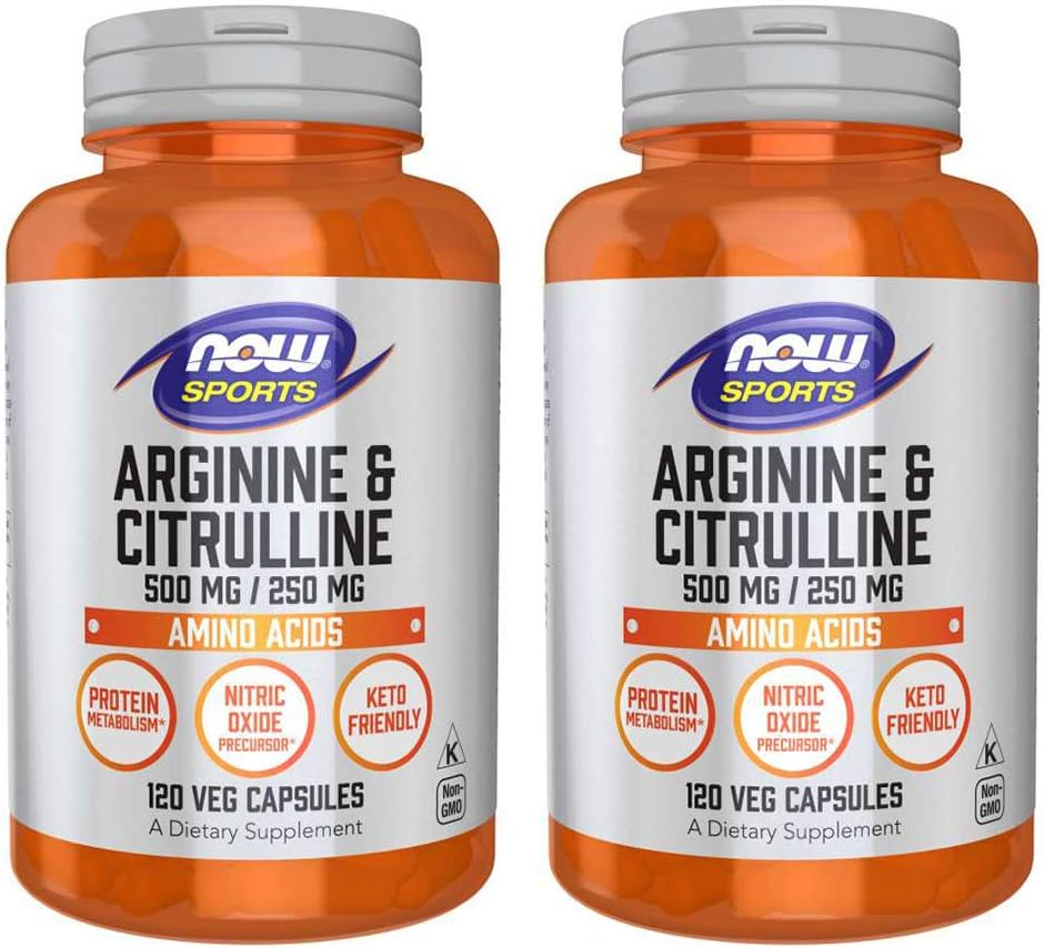 Arginine et citrulline 500/250mg - 120 gélules (2 boîtes)